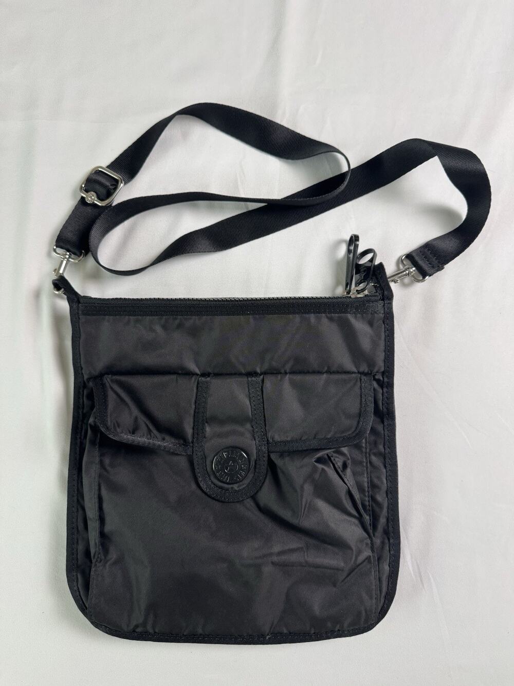 Kipling Nylon Crossbody Bag Purse Black Travel Gorilla Girlz Organizer No Charm